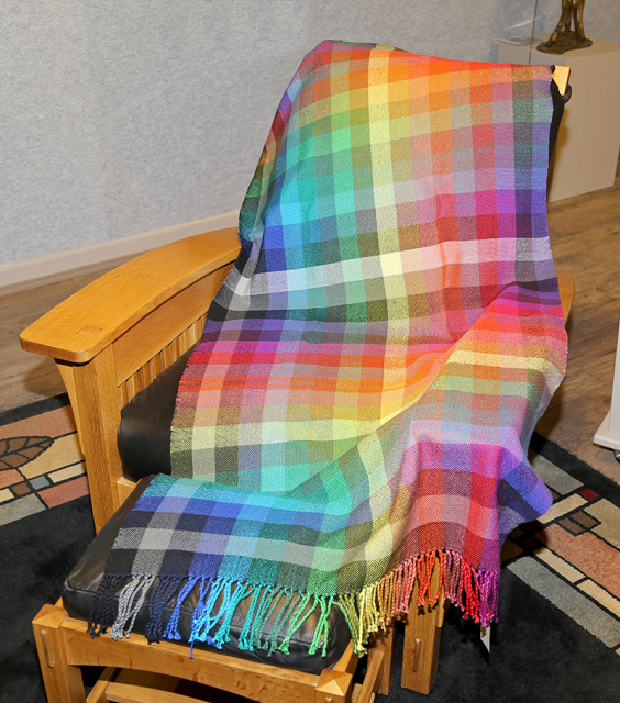 Color Spectrum Throw - 18 colors -  31" x 67" with 4" fringe - SOLD